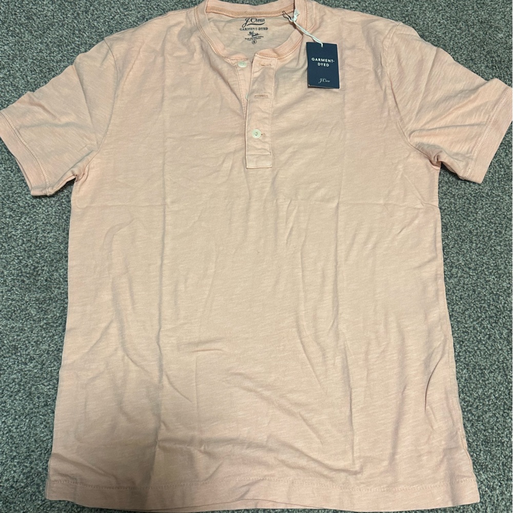 NWT J. Crew Slub Cotton Yarns Henley Short Sleeve T-Shirt